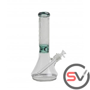 ACID ETCHED HONEY BEE GLASS PIPE 13inch- GREEN